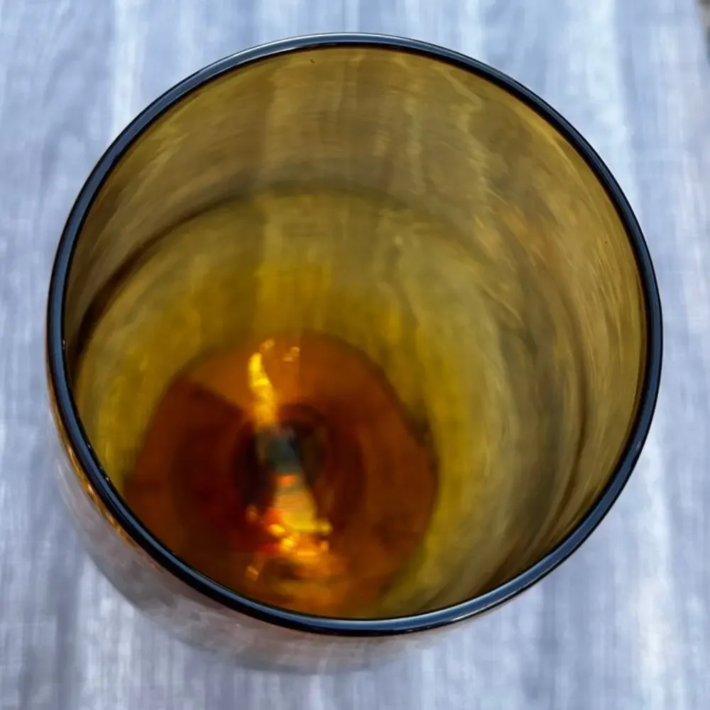 Stunning Mid-Century Vintage Amber Glass 14.5